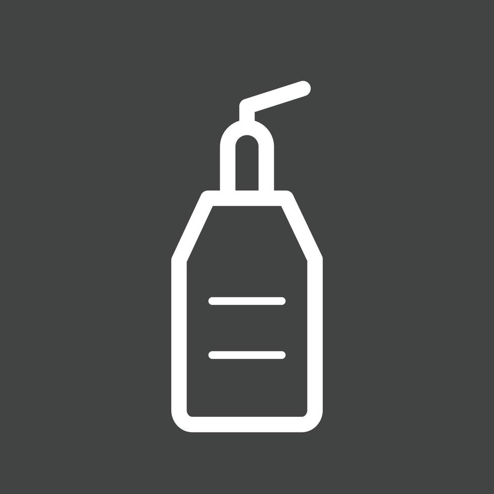Bottle of Cream Line Inverted Icon vector