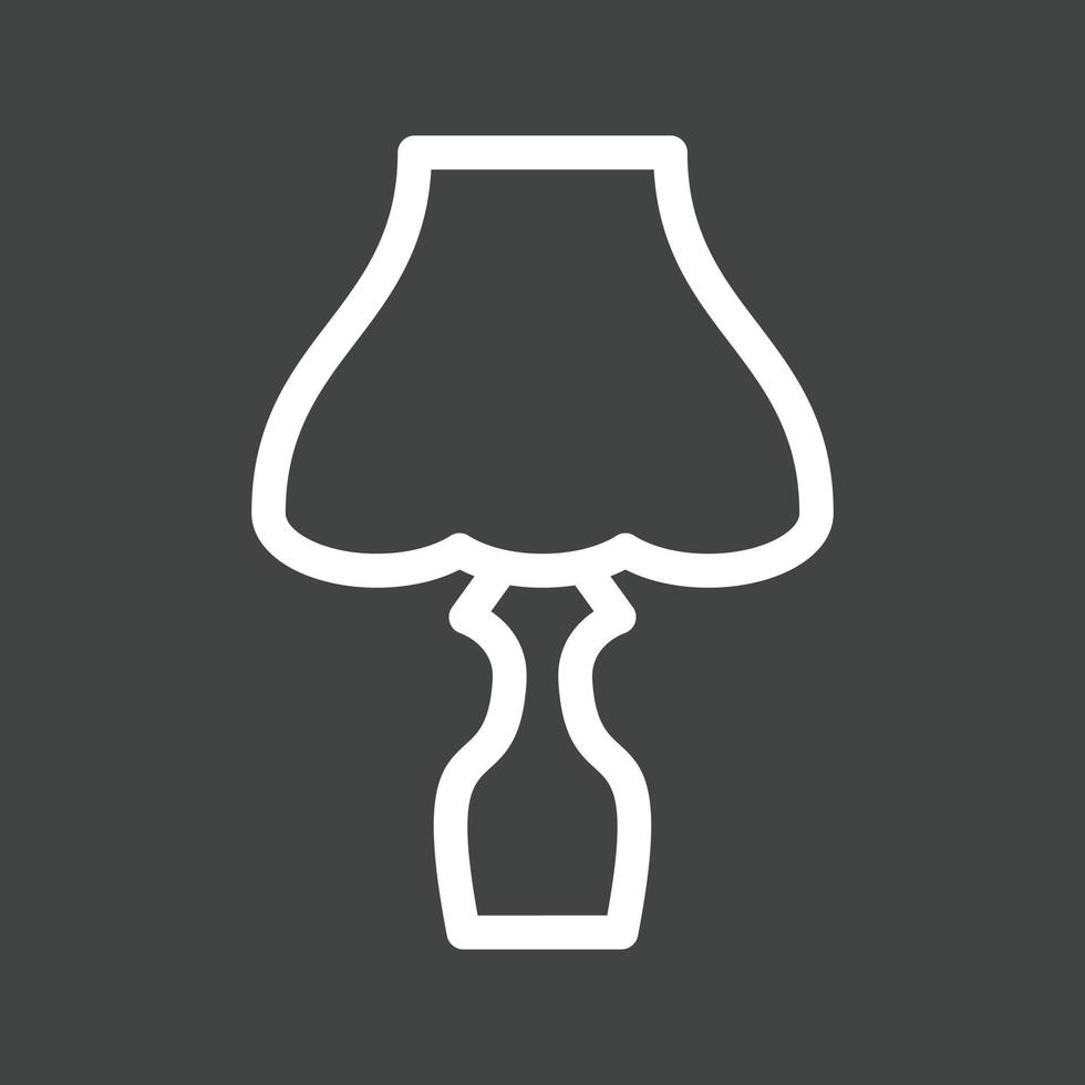 Table Lamp Line Inverted Icon vector