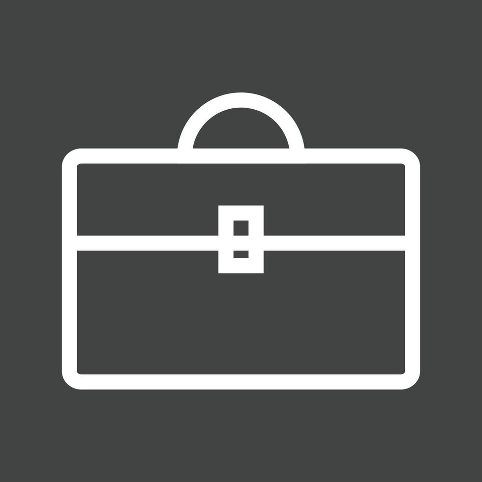 Briefcase I Line Inverted Icon vector