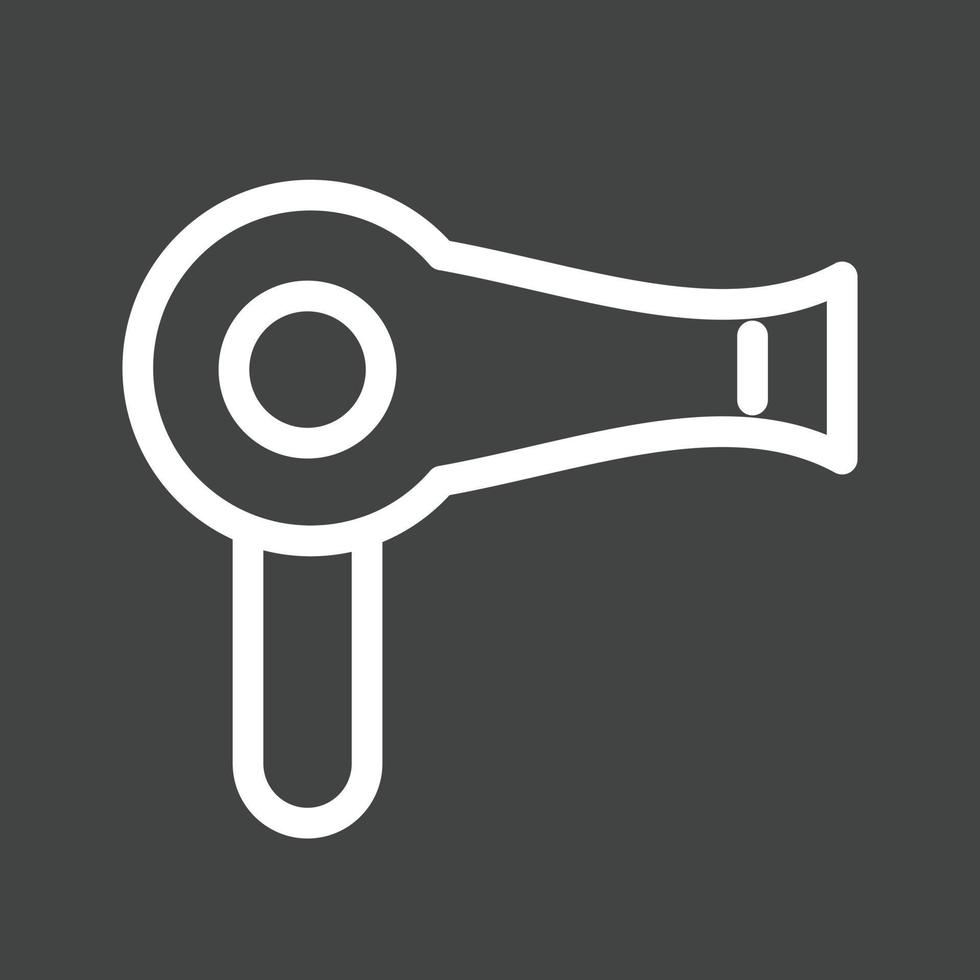 Hair Dryer I Line Inverted Icon vector