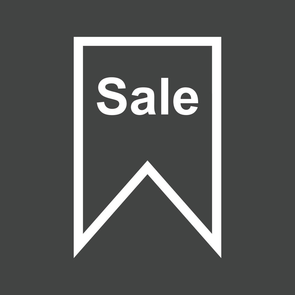 Sale Tag Line Inverted Icon vector