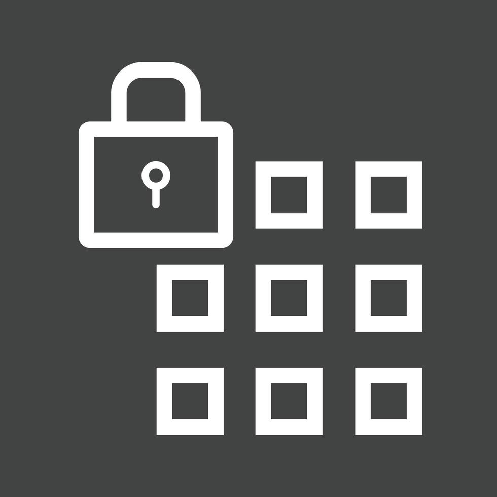 Passcode Lock II Line Inverted Icon 15295321 Vector Art at Vecteezy