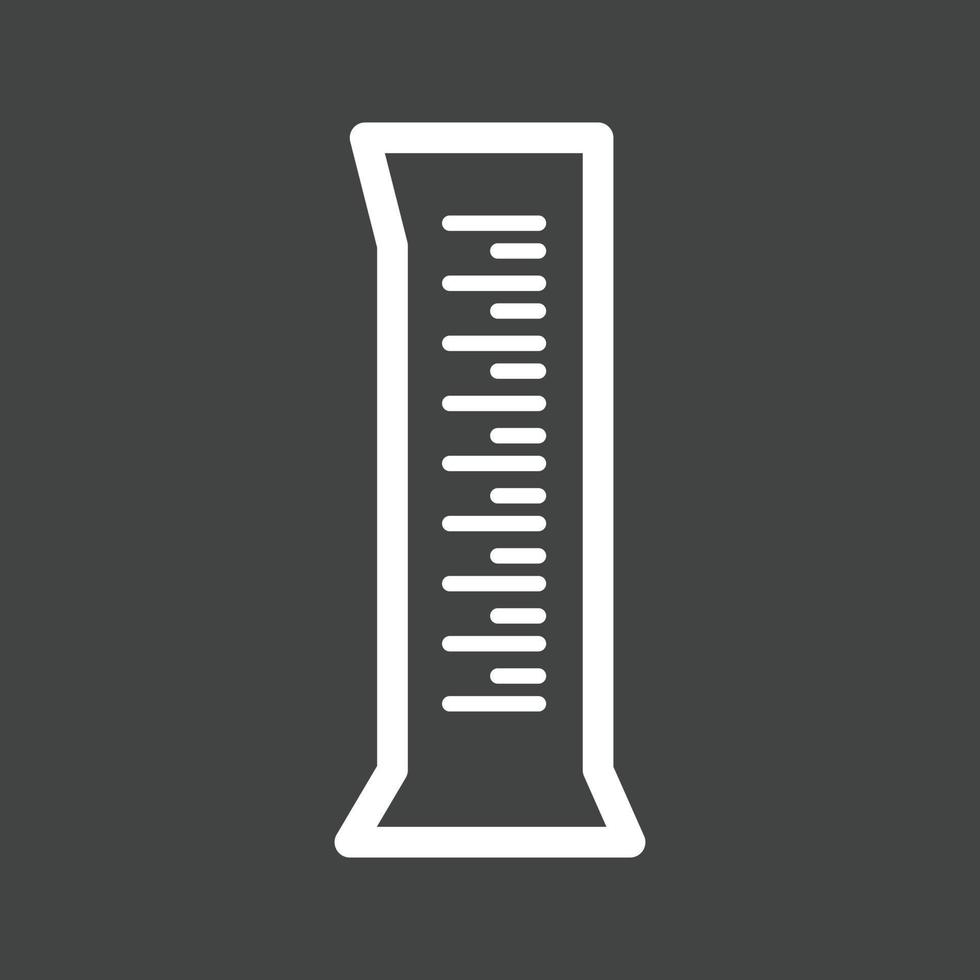 Measuring Cylinder Line Inverted Icon vector