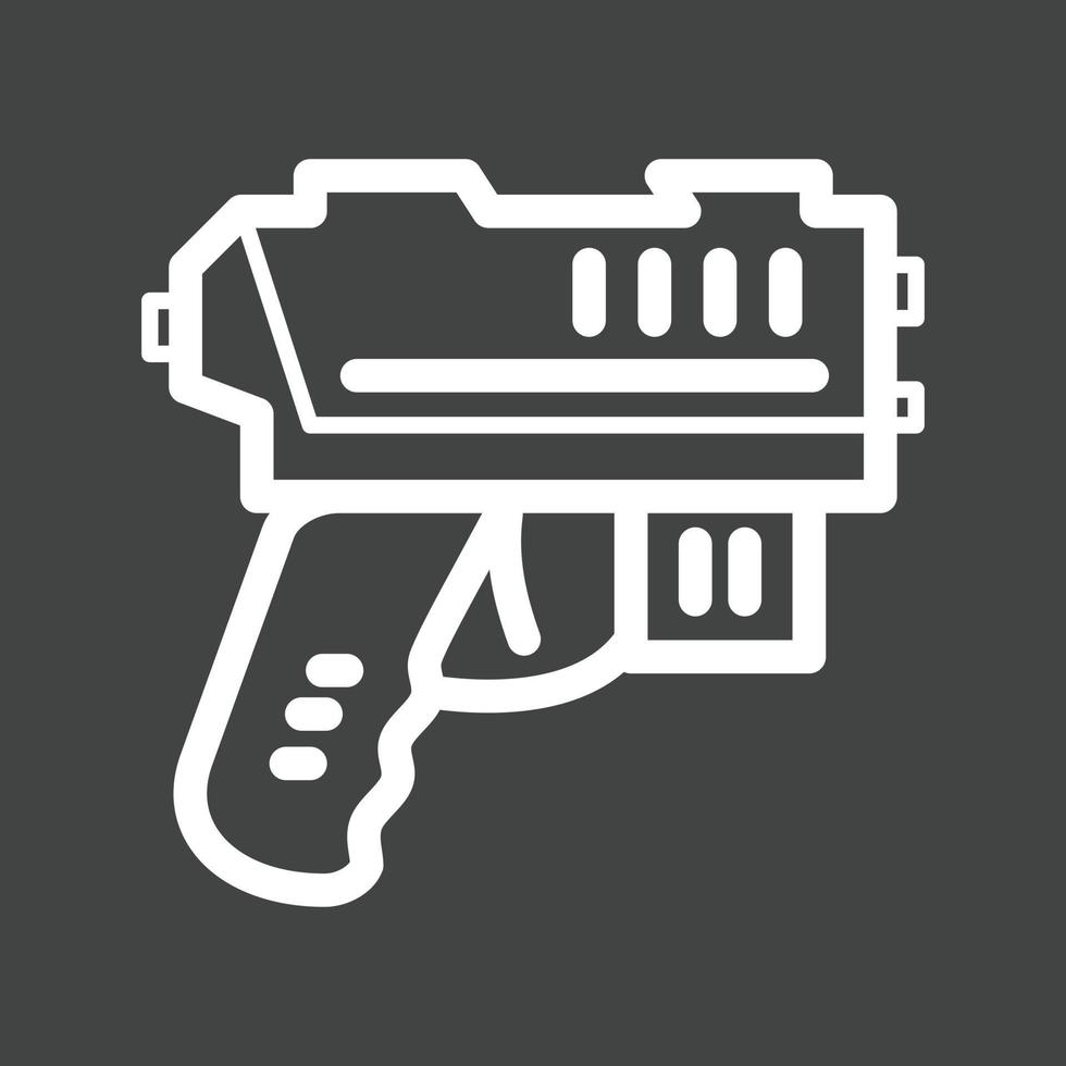 icono de línea de pistola invertida vector