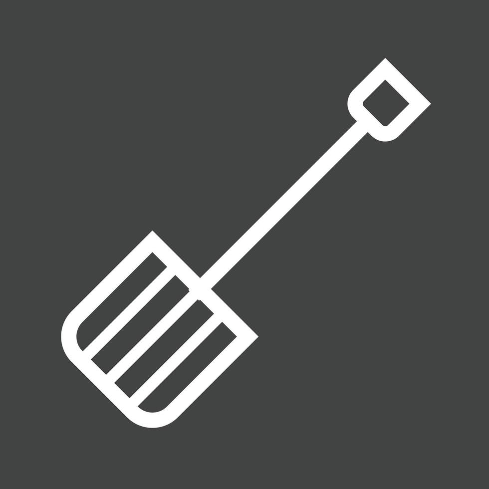 Snow Shovel Line Inverted Icon vector