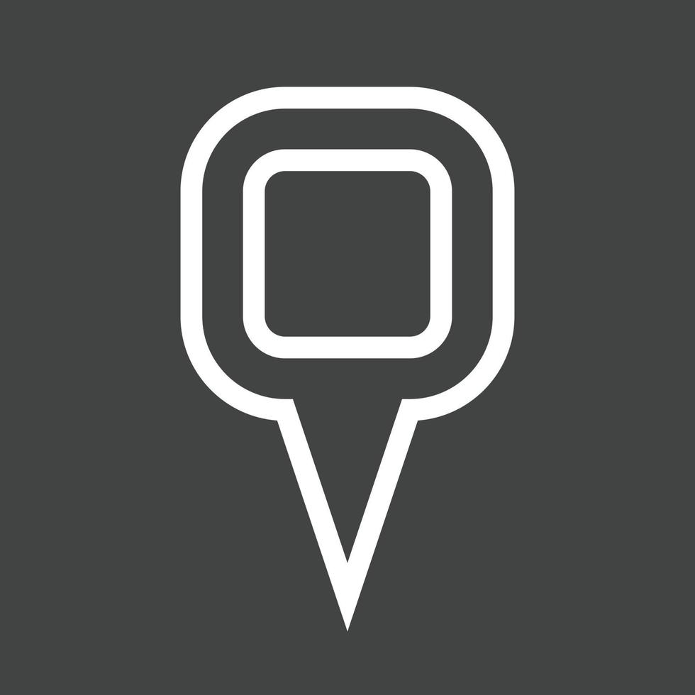 Marker III Line Inverted Icon vector