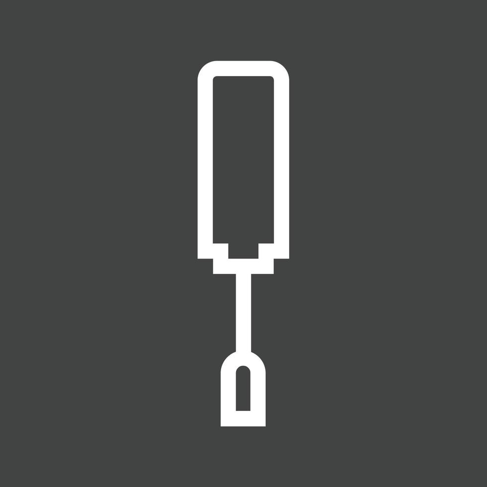 Screwdriver Line Inverted Icon vector