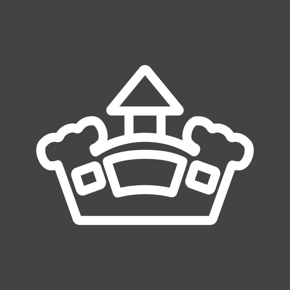 Jumping Castle Line Inverted Icon vector