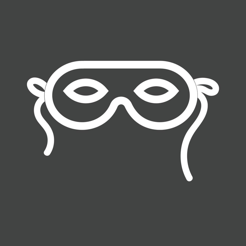Mask Line Inverted Icon vector