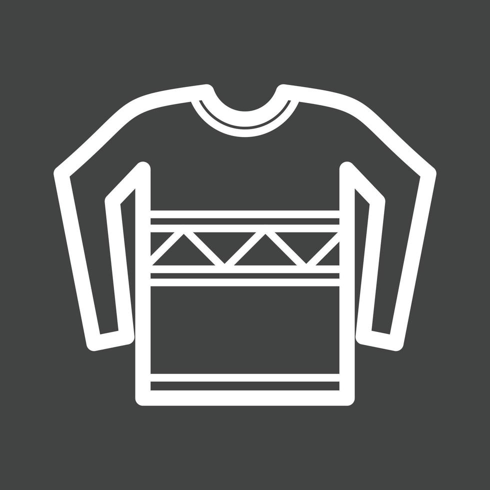 Sweater Line Inverted Icon vector