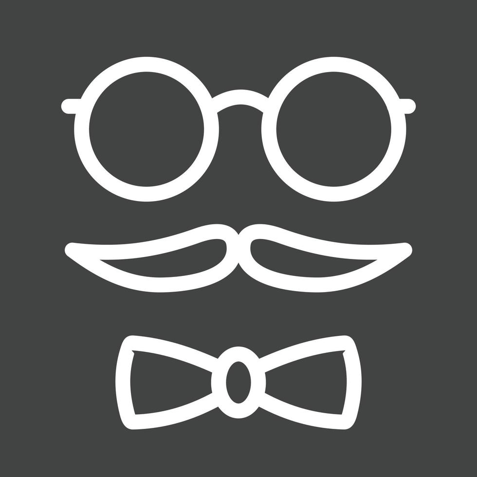 Hipster Style II Line Inverted Icon vector