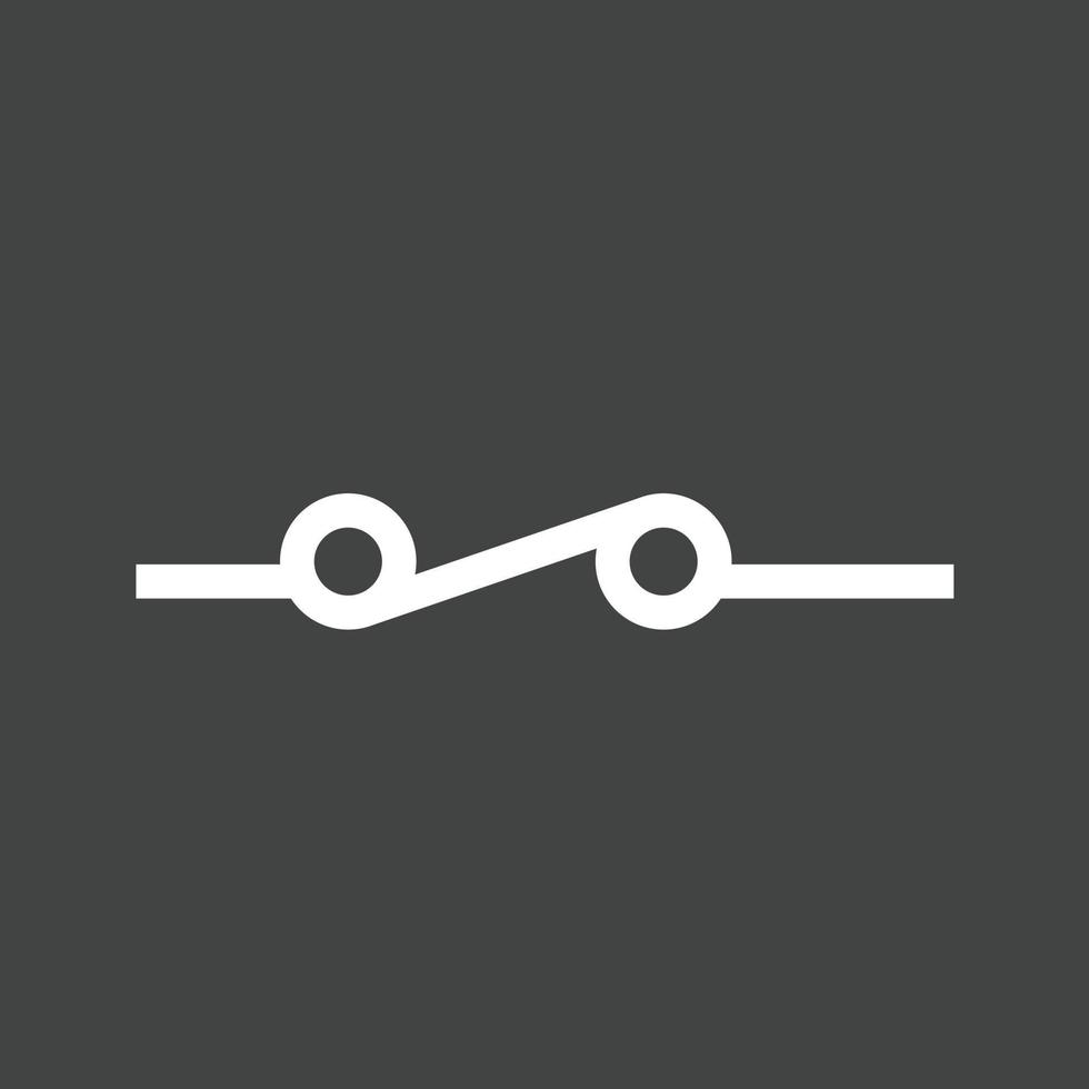 Switch Closed Line Inverted Icon vector