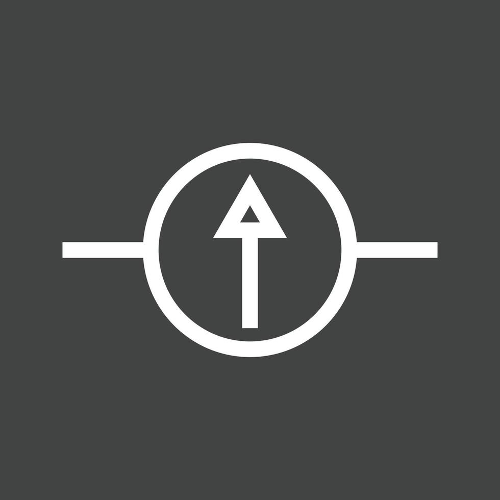 Galvanometer Line Inverted Icon vector