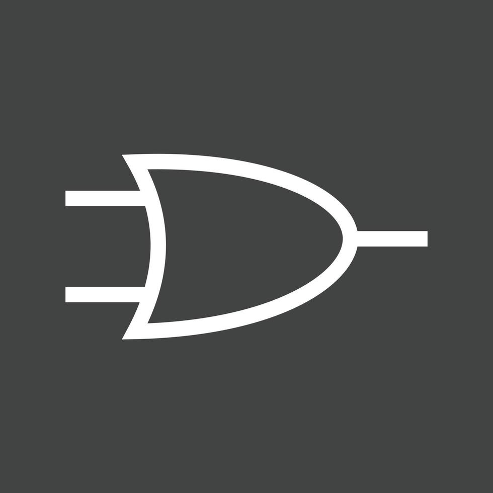 OR Gate Line Inverted Icon vector