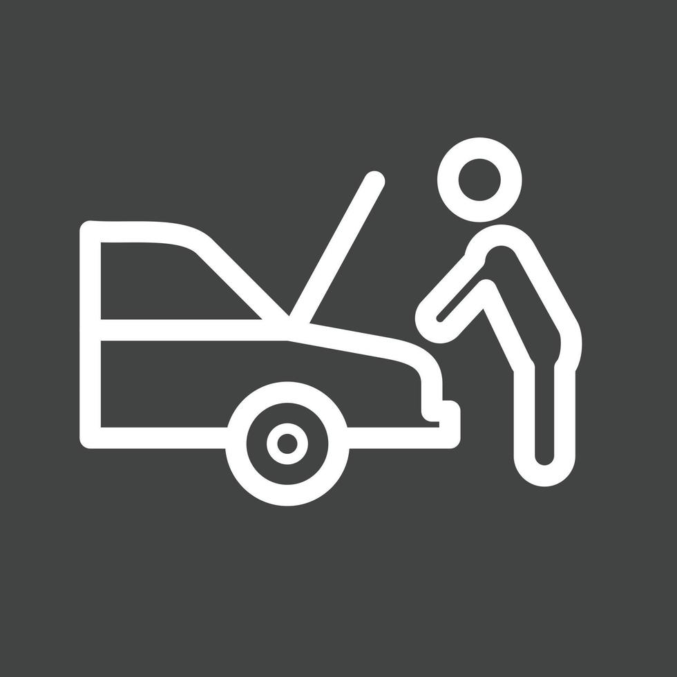 Working on Engine Line Inverted Icon vector