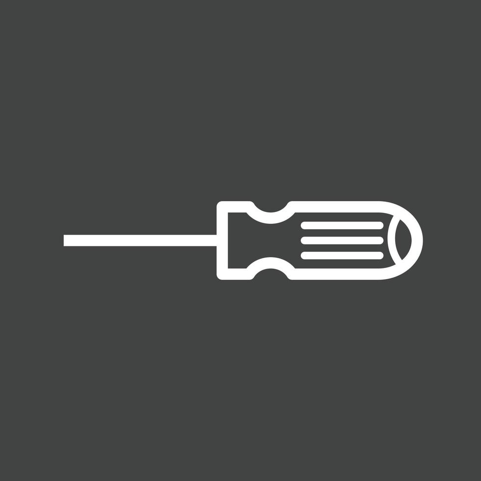 Screw Driver Line Inverted Icon vector