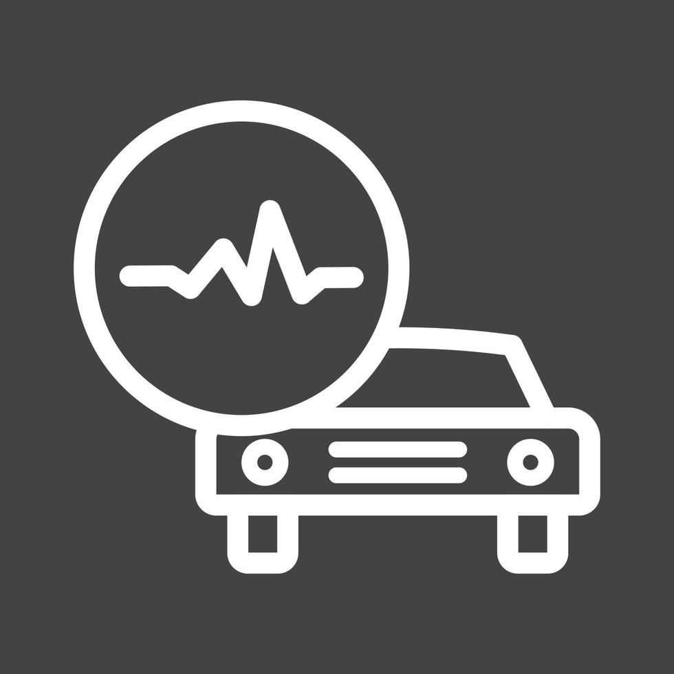 Car Health Line Inverted Icon vector