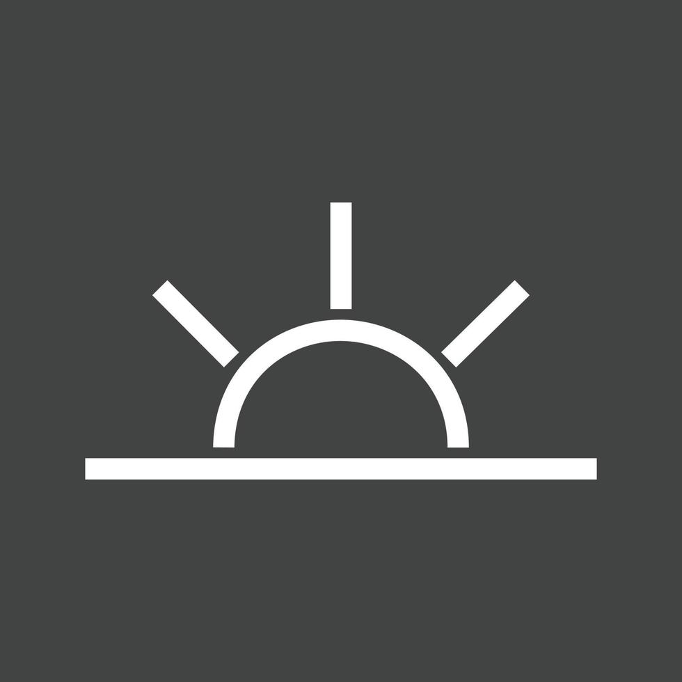 Sunrise Line Inverted Icon vector
