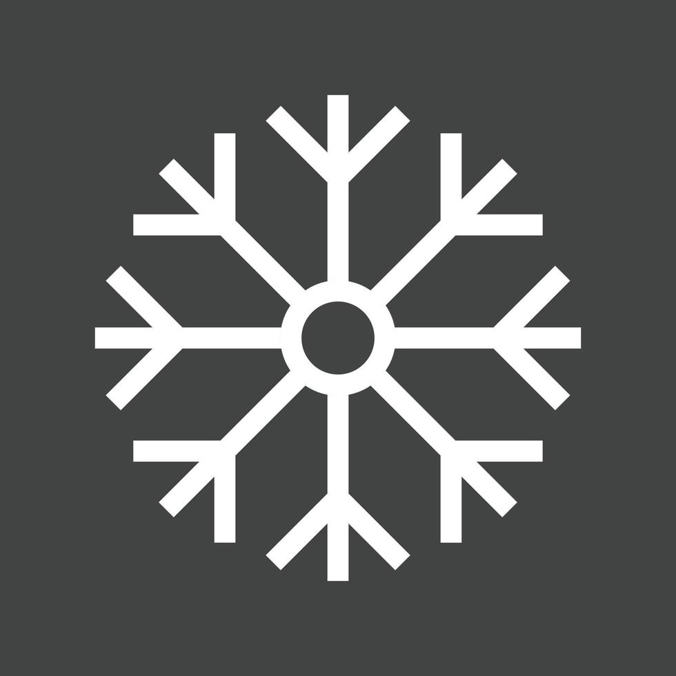 Snowflake Line Inverted Icon vector