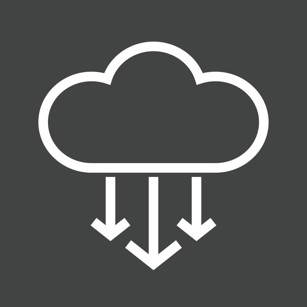 Cloud Input Line Inverted Icon vector