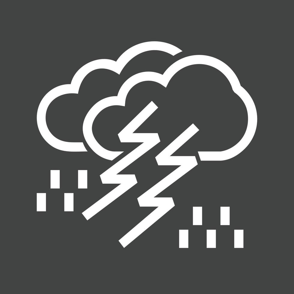 icono de línea de tormenta invertida vector