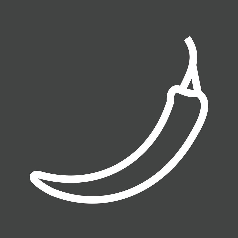 Chilli Line Inverted Icon vector