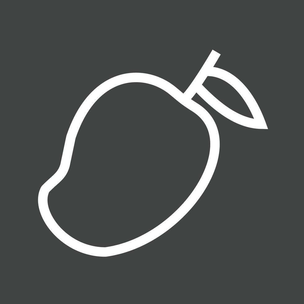 Mango Line Inverted Icon vector
