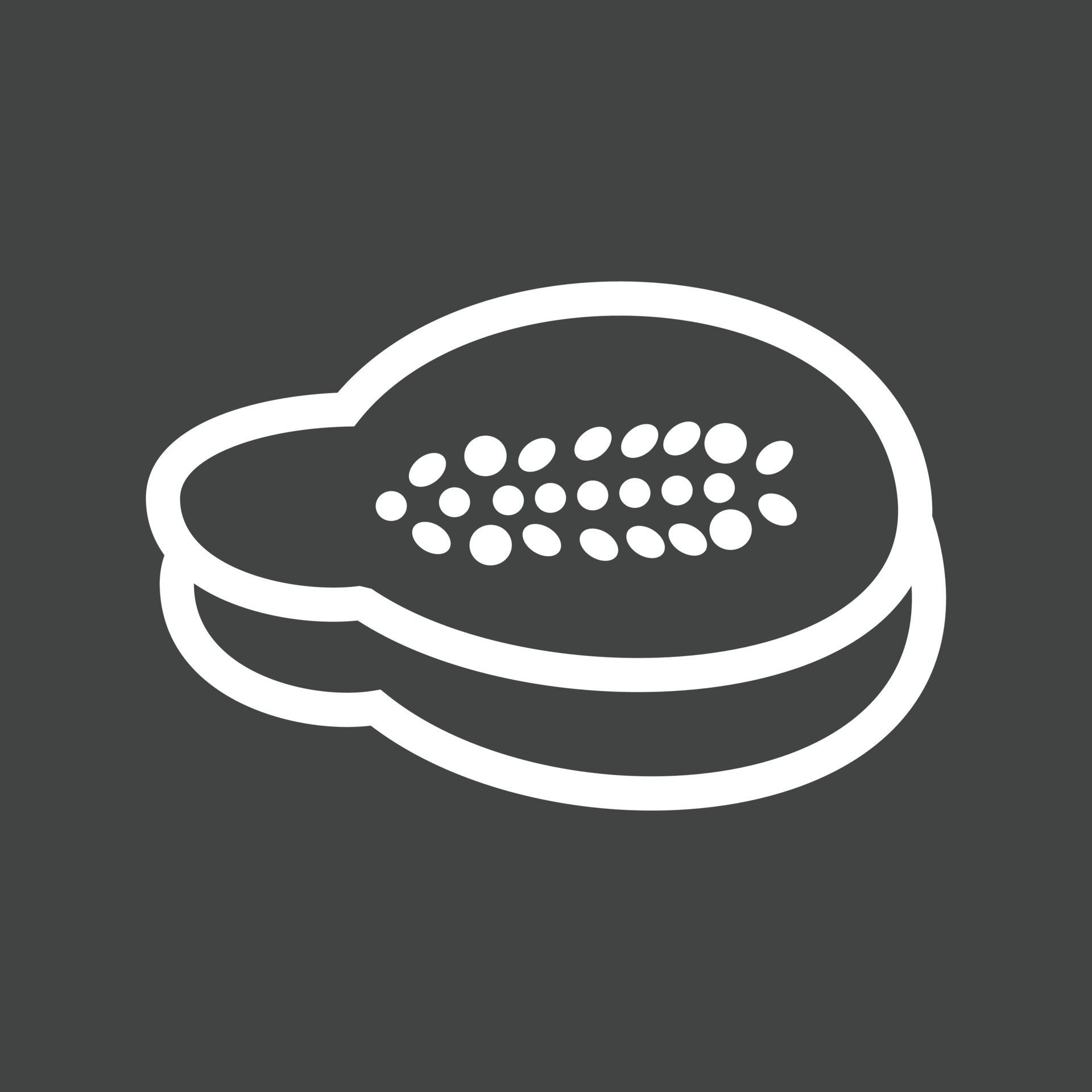 Papaya Line Inverted Icon 15296041 Vector Art at Vecteezy