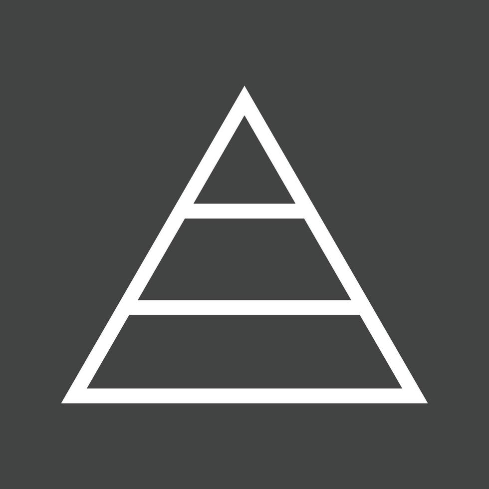 Pyramid Chart Line Inverted Icon vector