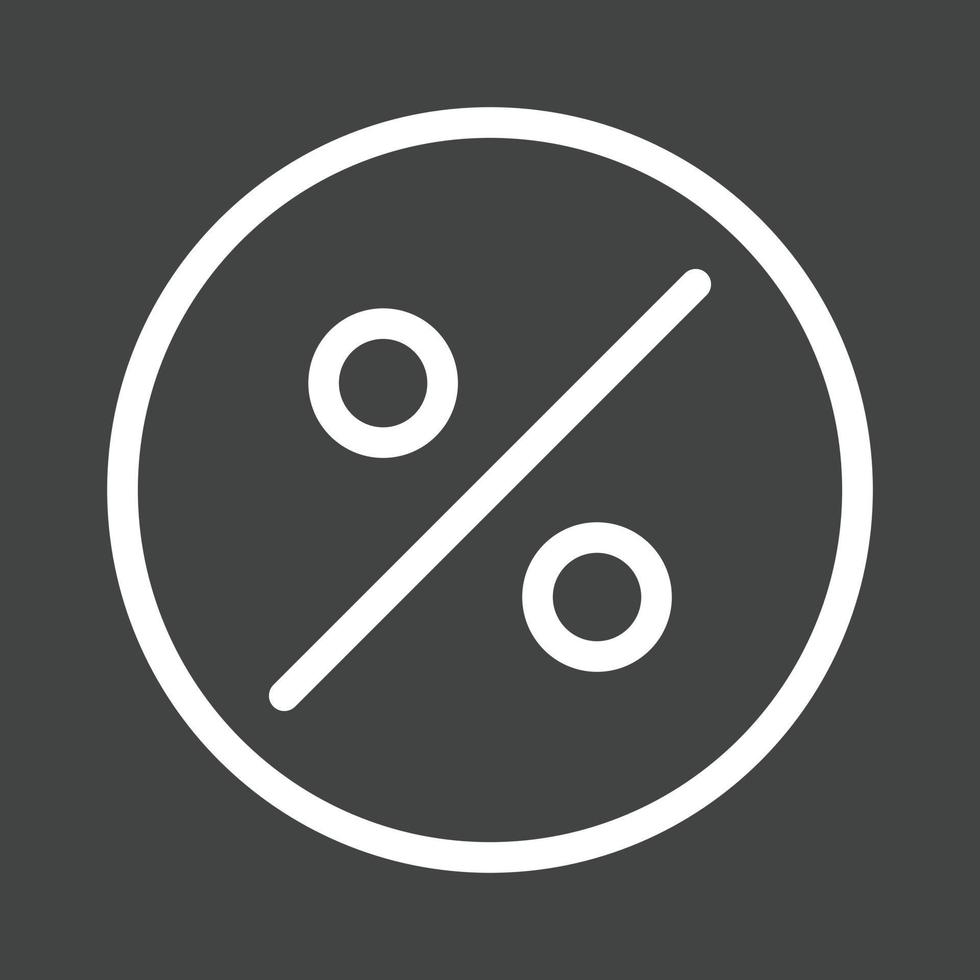 Percentage Line Inverted Icon vector