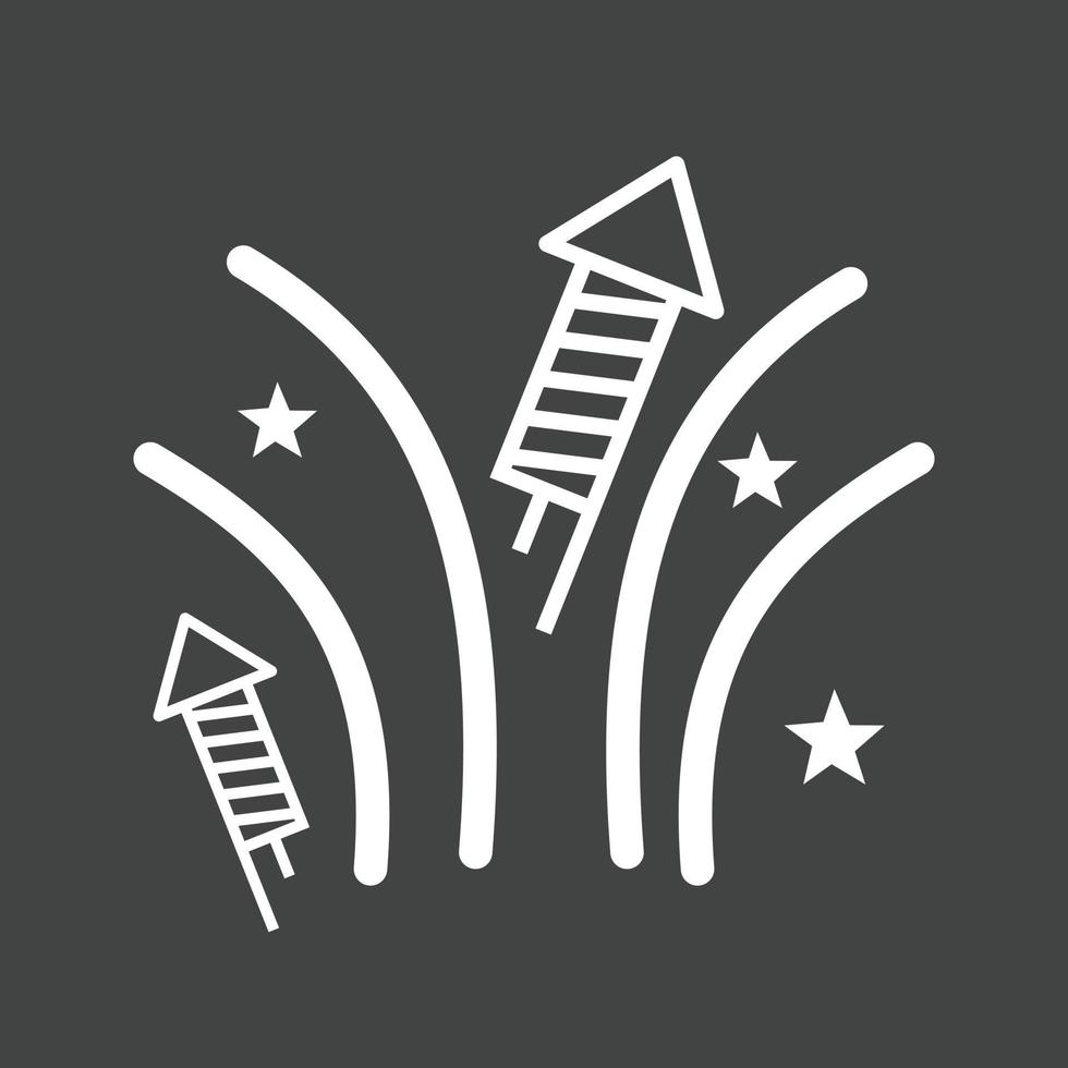 Fireworks I Line Inverted Icon vector