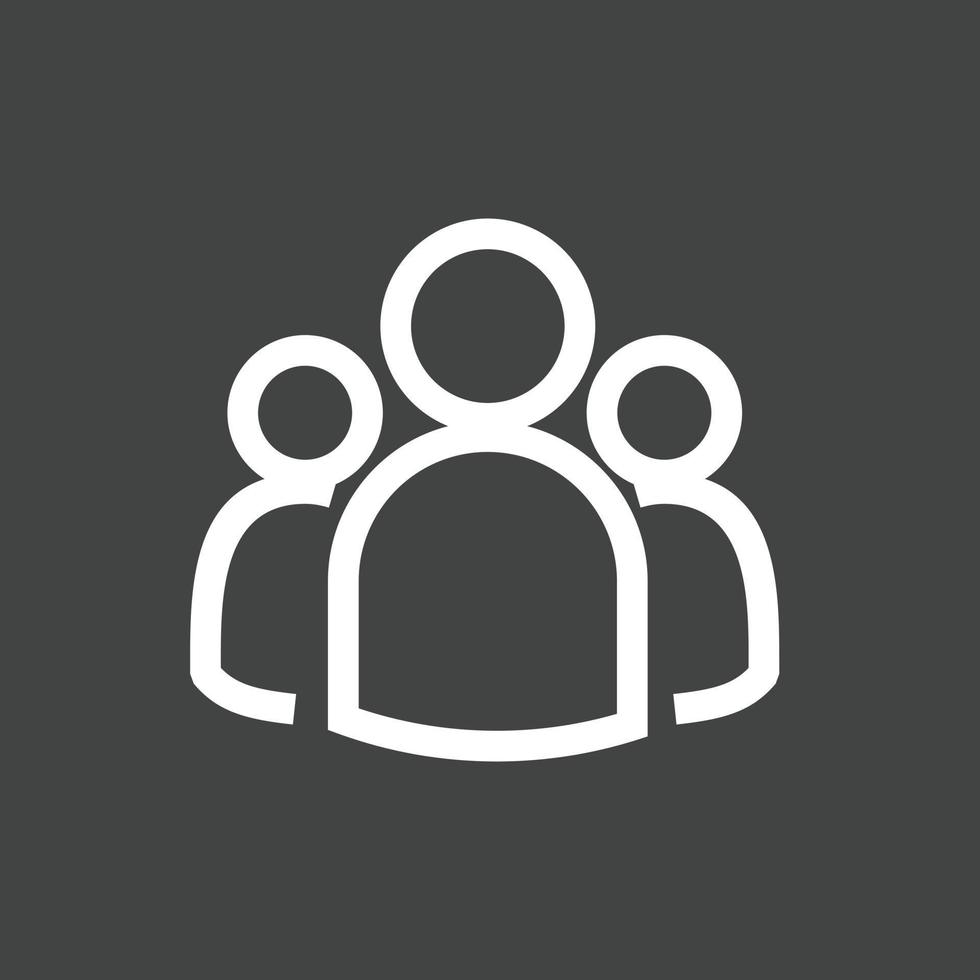 Subscribers Line Inverted Icon vector