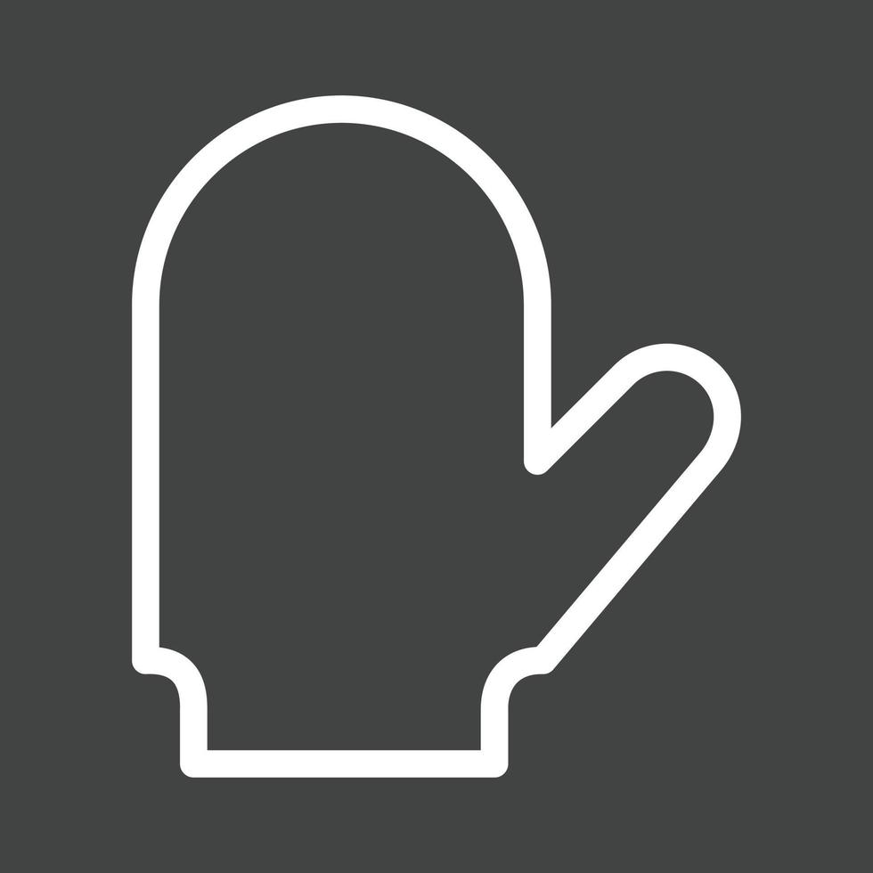 Baking gloves Line Inverted Icon vector