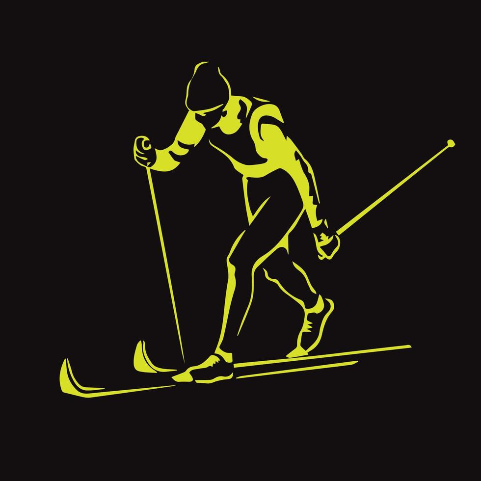 Person riding snowboard. Snowboarder in action vector illustration. Extreme winter sports. Snowboarding emblem. Sport club logo. Snowboarding equipment.