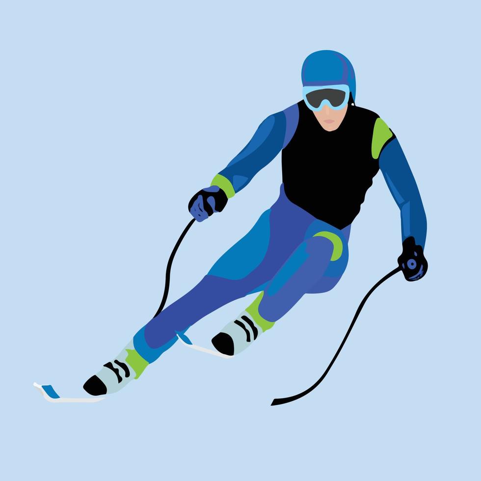 Person riding snowboard. Snowboarder in action vector illustration. Extreme winter sports. Snowboarding emblem. Sport club logo. Snowboarding equipment.