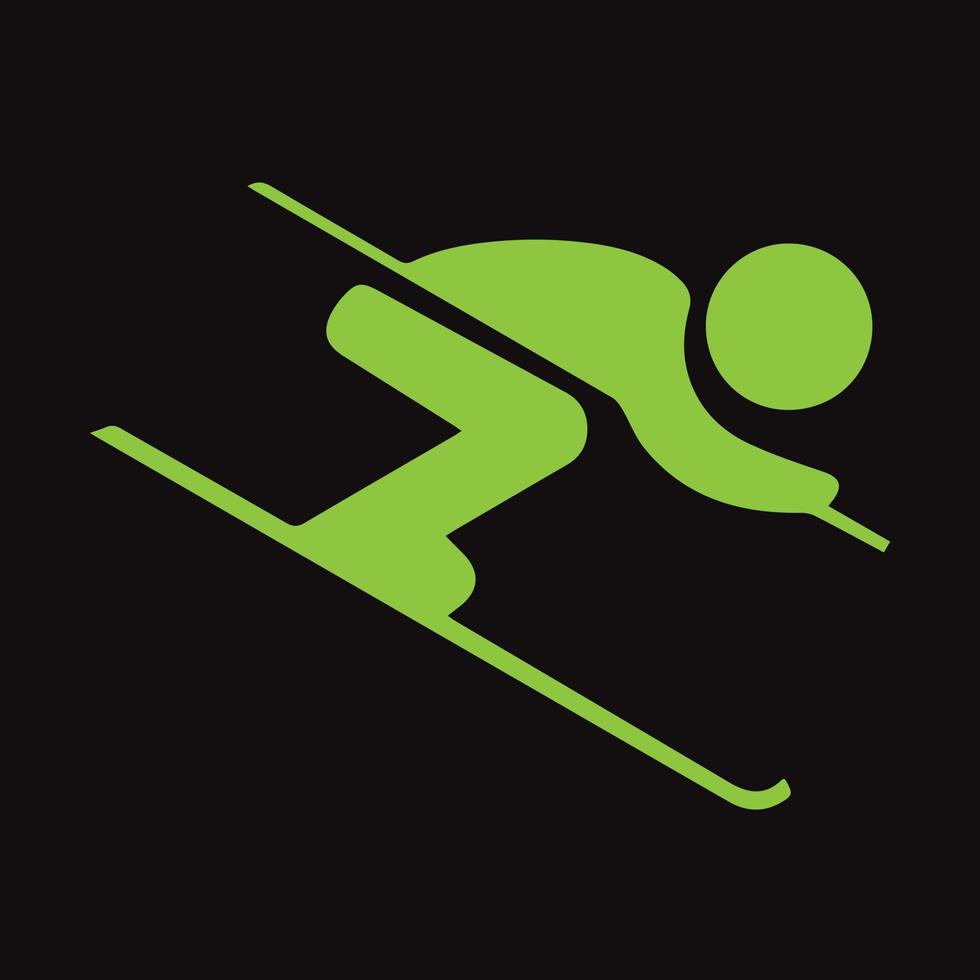 Person riding snowboard. Snowboarder in action vector illustration. Extreme winter sports. Snowboarding emblem. Sport club logo. Snowboarding equipment.