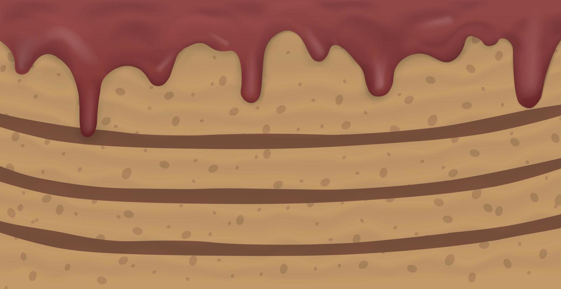 pastel de capa de fondo panorámico, textura de comida - vector