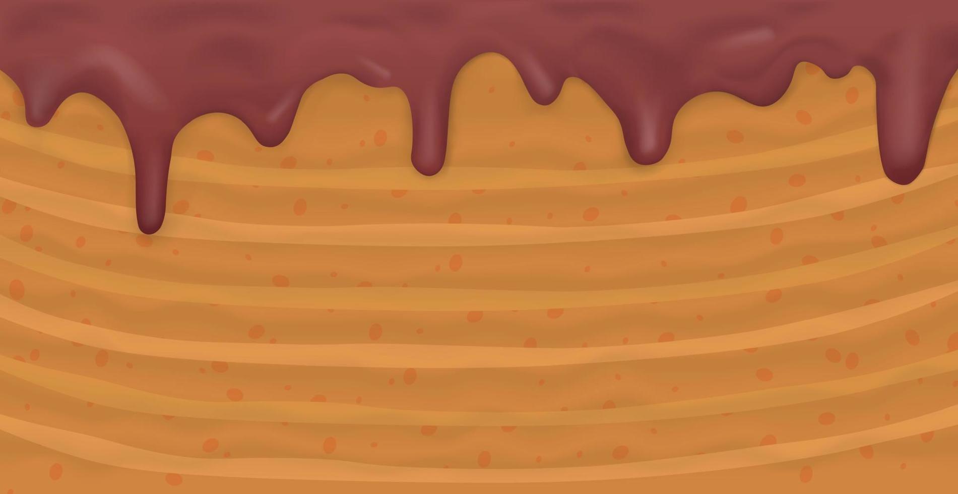 Panoramic background layer cake, food texture - Vector