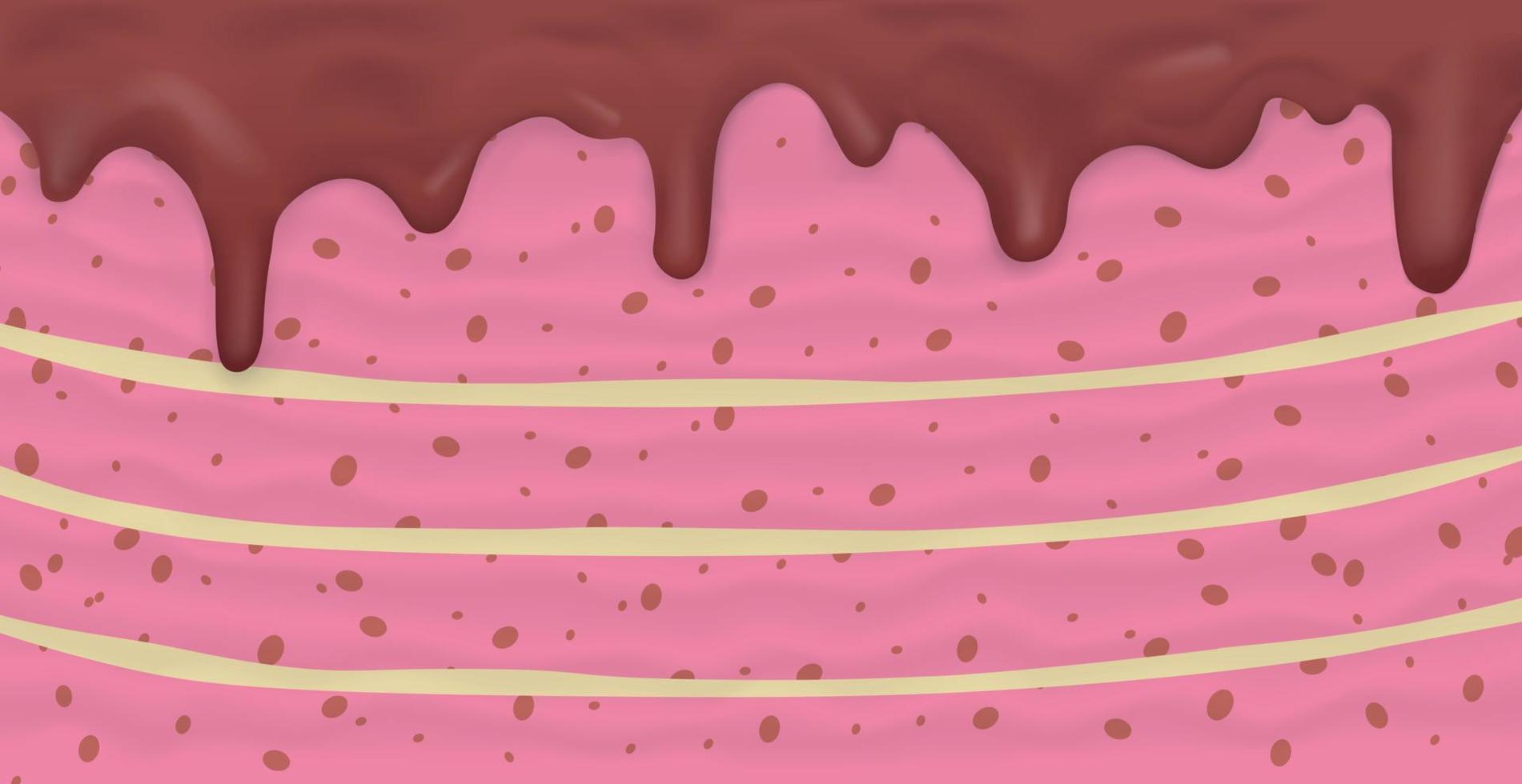 pastel de capa de fondo panorámico, textura de comida - vector