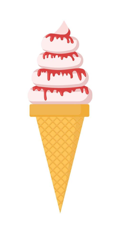 Realistic round donut on white background - Vector