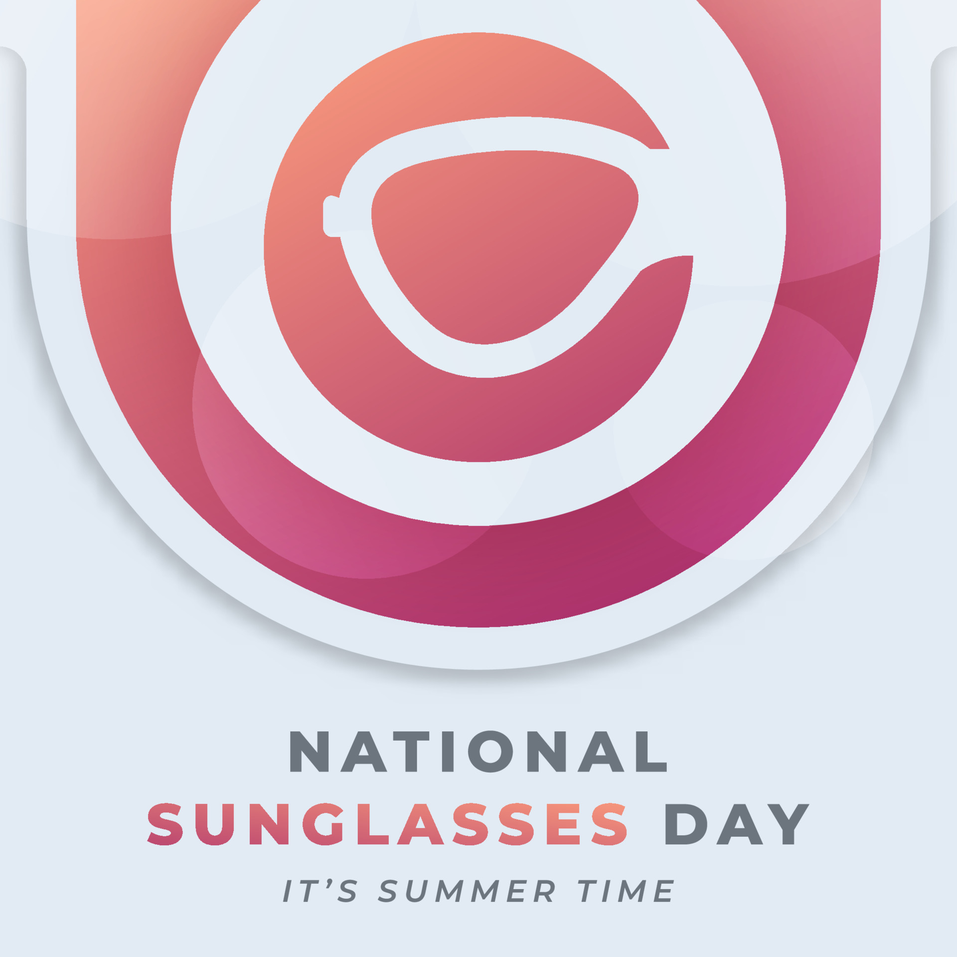 Happy National Sunglasses Day June Celebration Vector Design ...