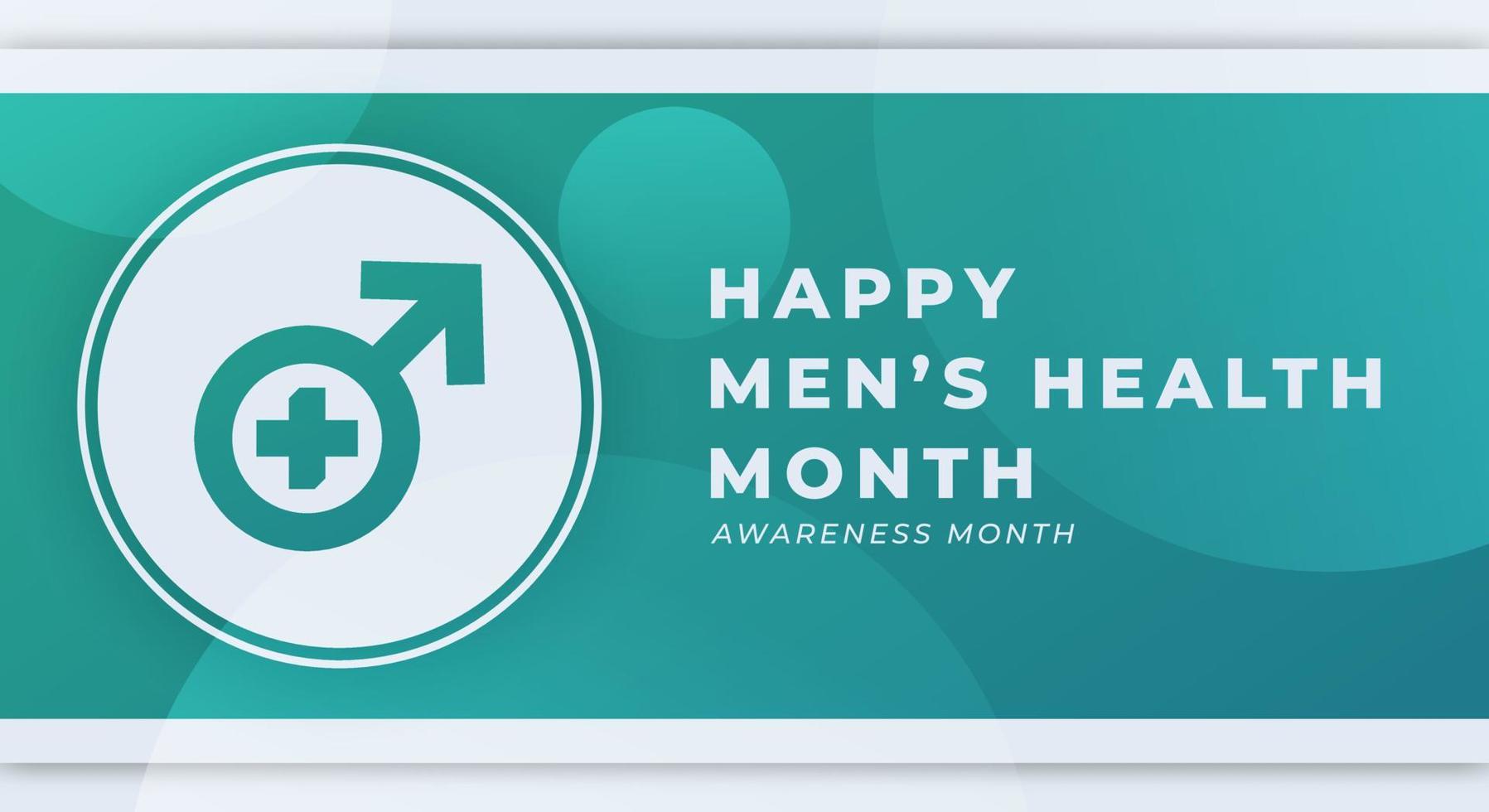 Happy Men's Health Month June Celebration Vector Design Illustration. Template for Background, Poster, Banner, Advertising, Greeting Card or Print Design Element