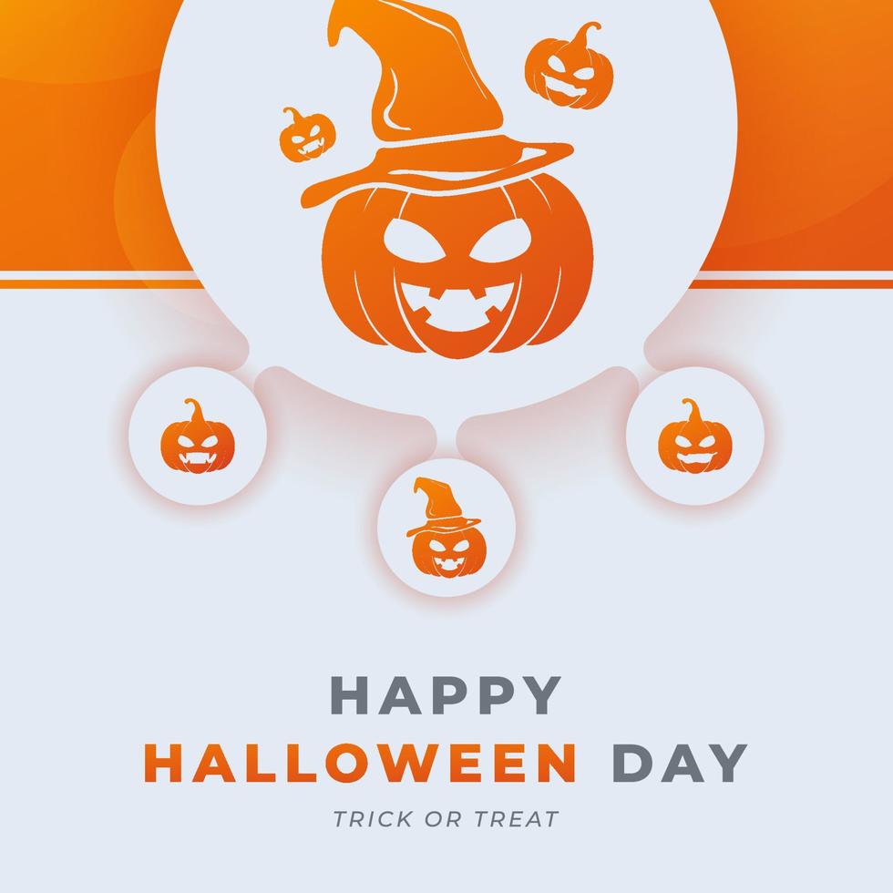 Happy Halloween Celebration Vector Design Illustration. Template for Background, Poster, Banner, Advertising, Greeting Card or Print Design Element