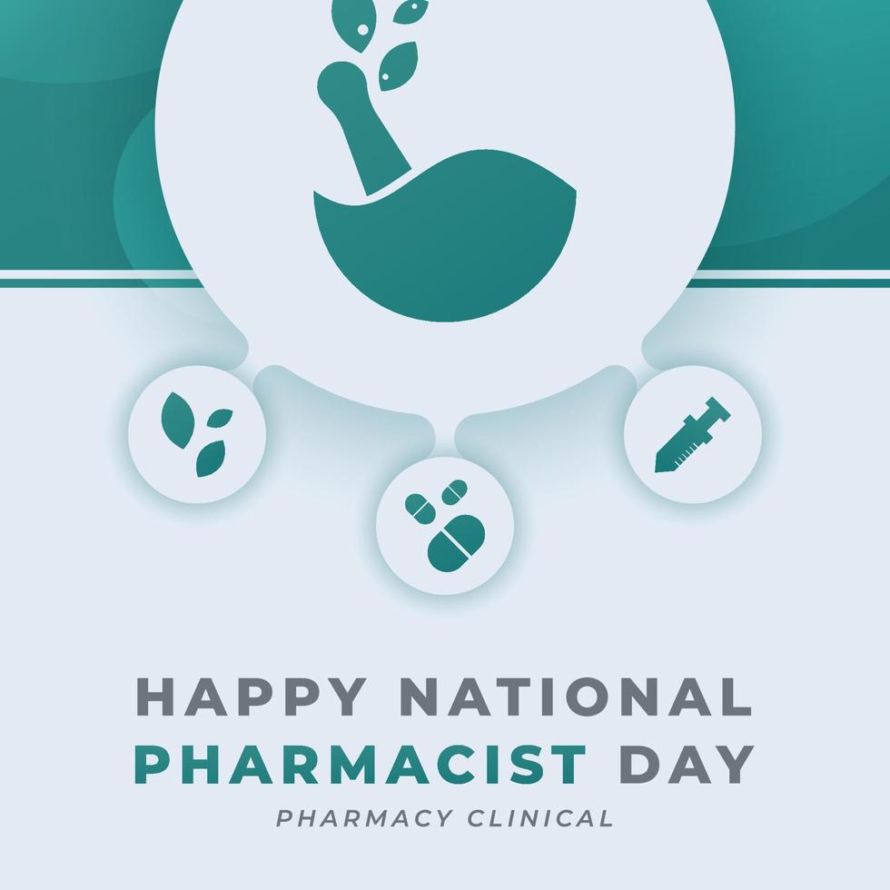 Happy National Pharmacist Day January Celebration Vector Design Illustration. Template for Background, Poster, Banner, Advertising, Greeting Card or Print Design Element