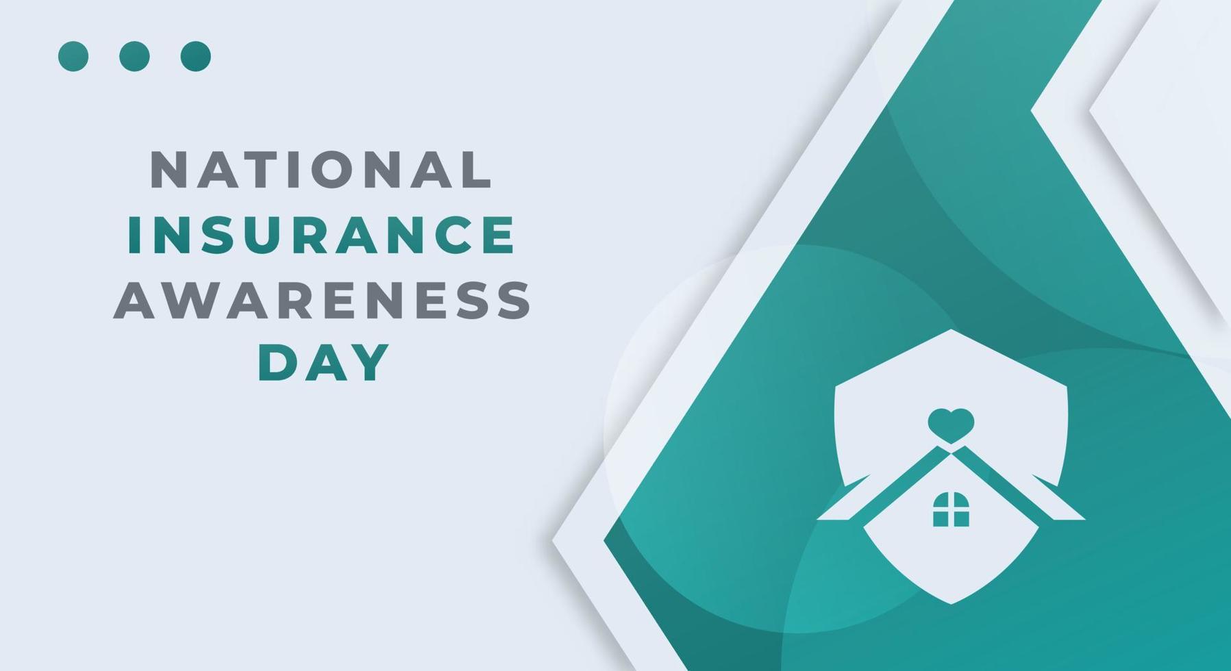 Happy National Insurance Awareness Day June Celebration Vector Design Illustration. Template for Background, Poster, Banner, Advertising, Greeting Card or Print Design Element