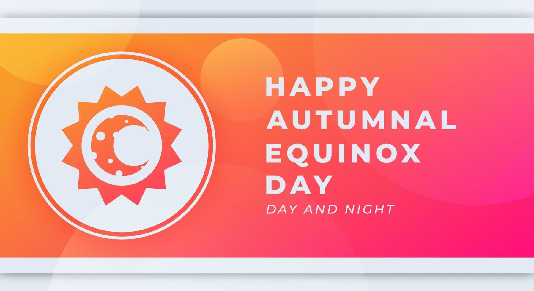 Happy Autumnal Equinox Day Celebration Vector Design Illustration. Template for Background, Poster, Banner, Advertising, Greeting Card or Print Design Element