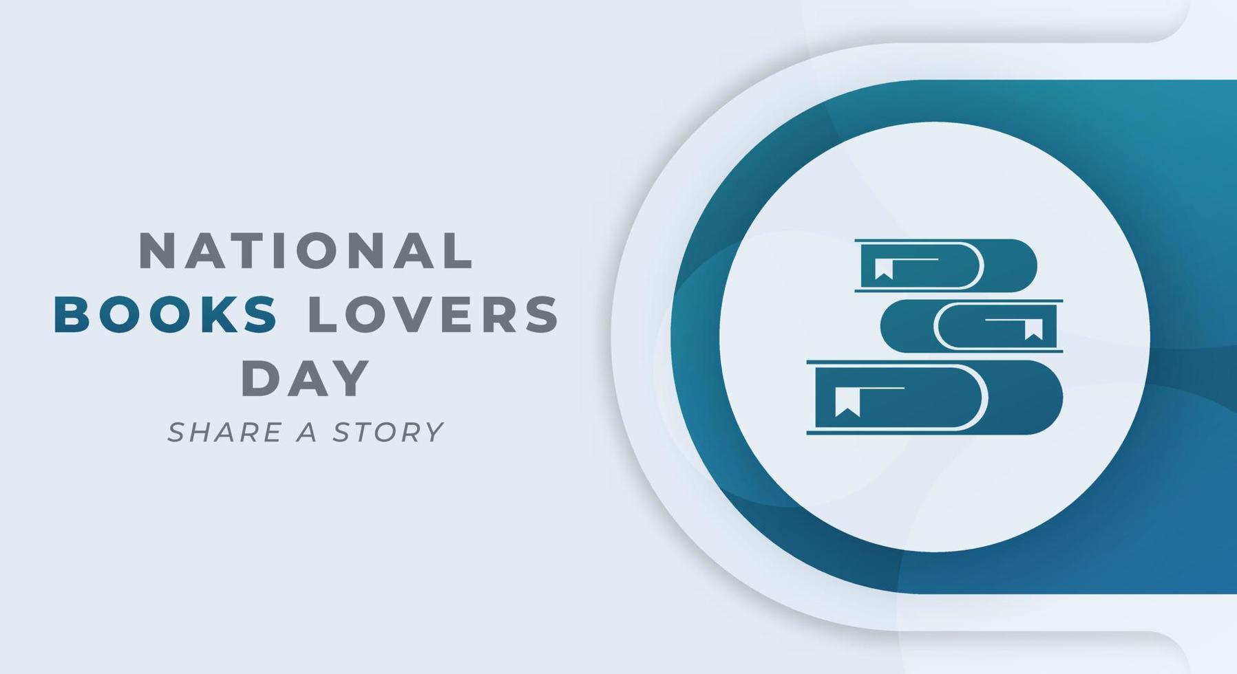 Happy National Book Lovers Day August Celebration Vector Design Illustration. Template for Background, Poster, Banner, Advertising, Greeting Card or Print Design Element