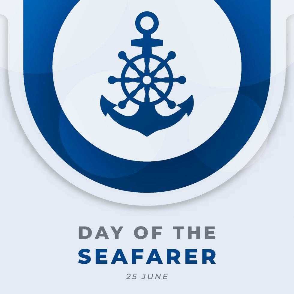 Happy Day of the Seafarer Celebration Vector Design Illustration. Template for Background, Poster, Banner, Advertising, Greeting Card or Print Design Element