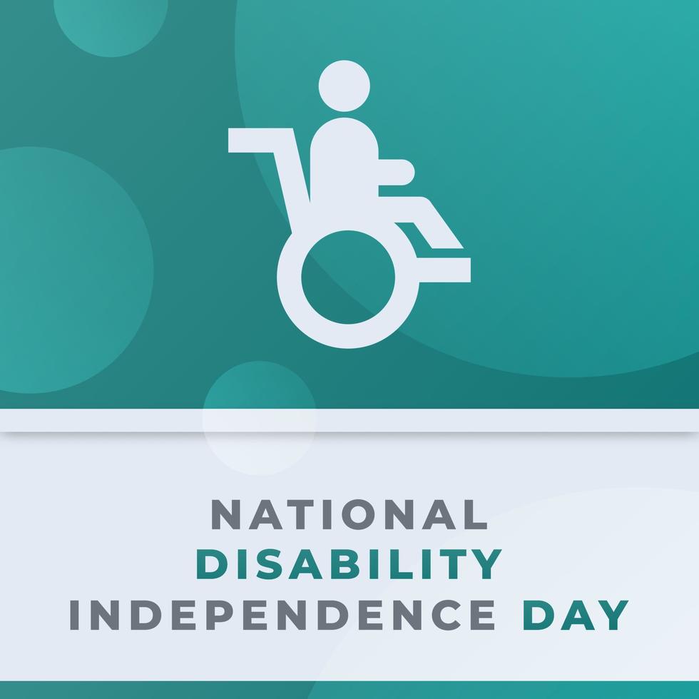 Happy National Disability Independence Day July Celebration Vector Design Illustration. Template for Background, Poster, Banner, Advertising, Greeting Card or Print Design Element