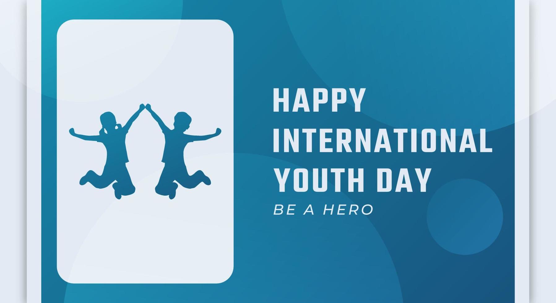 Happy International Youth Day August Celebration Vector Design Illustration. Template for Background, Poster, Banner, Advertising, Greeting Card or Print Design Element